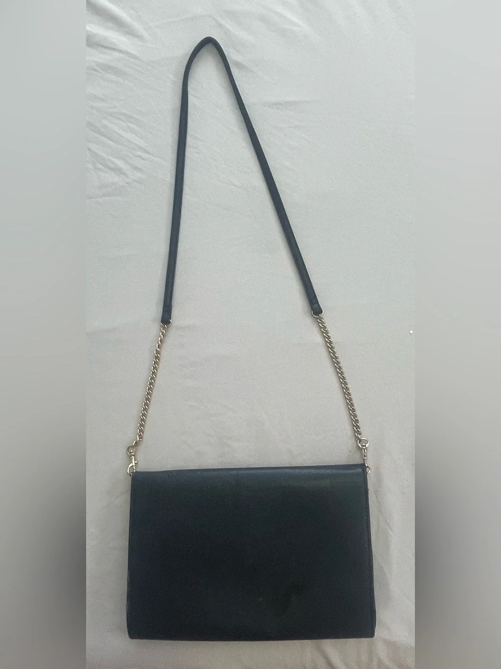 H&M Black Shoulder Bag with Gold Chain Detail